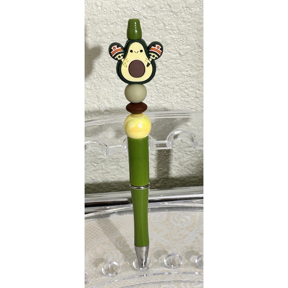 Custom Pen Avocado Handmade Beaded Green Cute Marracas Avocados From Mexico